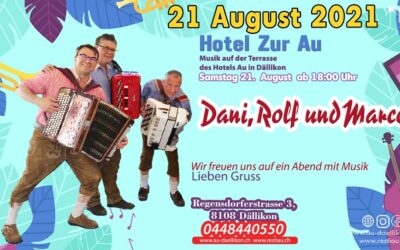 Musik auf der Terrasse des Hotel Zur Au | Samstag 21. August